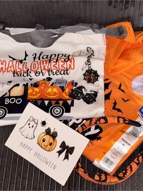 Halloween Orange Pumpkin Trick or Treat Tote , t-shirt & Accessories